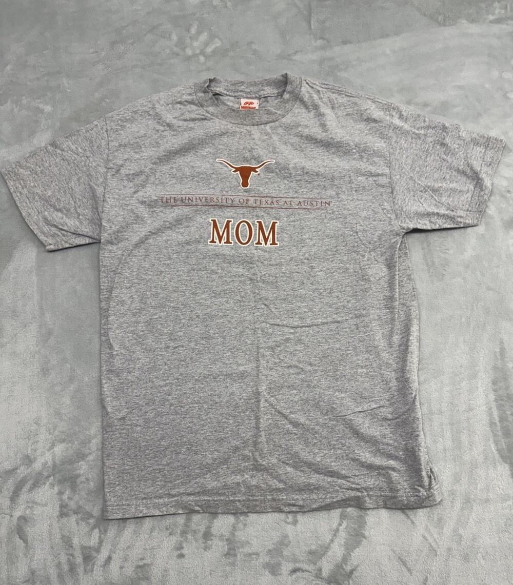 Vintage Y2K University of Texas Longhorns Mom NCAA T-Shirt USA Made Large